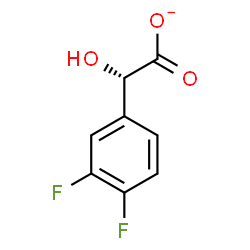 ChemSpider 2D Image | (2S)-(3,4-Difluorophenyl)(hydroxy)acetate | C8H5F2O3