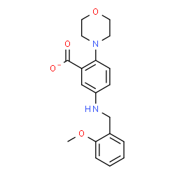 ChemSpider 2D Image | 5-[(2-Methoxybenzyl)amino]-2-(4-morpholinyl)benzoate | C19H21N2O4