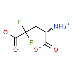 ChemSpider 2D Image | (4S)-4-Ammonio-2,2-difluoropentanedioate | C5H6F2NO4