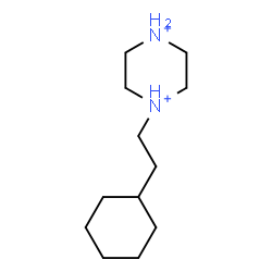 ChemSpider 2D Image | 1-(2-Cyclohexylethyl)piperazinediium | C12H26N2