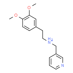 ChemSpider 2D Image | 2-(3,4-Dimethoxyphenyl)-N-(3-pyridinylmethyl)ethanaminium | C16H21N2O2