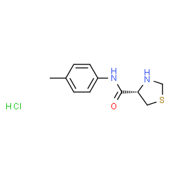 ChemSpider 2D Image | (4S)-N-(4-Methylphenyl)-1,3-thiazolidine-4-carboxamide hydrochloride (1:1) | C11H15ClN2OS