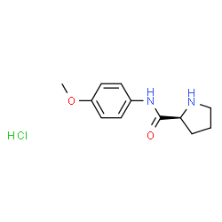 ChemSpider 2D Image | N-(4-Methoxyphenyl)-L-prolinamide hydrochloride (1:1) | C12H17ClN2O2