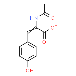 ChemSpider 2D Image | 2-Acetamido-3-(4-hydroxyphenyl)acrylate | C11H10NO4
