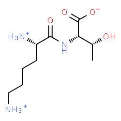 ChemSpider 2D Image | (2S,3R)-2-{[(2S)-2,6-Diammoniohexanoyl]amino}-3-hydroxybutanoate | C10H22N3O4