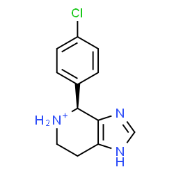 ChemSpider 2D Image | (4S)-4-(4-Chlorophenyl)-4,5,6,7-tetrahydro-1H-imidazo[4,5-c]pyridin-5-ium | C12H13ClN3