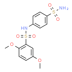 ChemSpider 2D Image | 2,5-Dimethoxy-N-(4-sulfamoylphenyl)benzenesulfonamide | C14H16N2O6S2