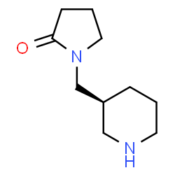 ChemSpider 2D Image | 1-[(3S)-3-Piperidinylmethyl]-2-pyrrolidinone | C10H18N2O