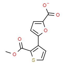 ChemSpider 2D Image | 5-[2-(Methoxycarbonyl)-3-thienyl]-2-furoate | C11H7O5S