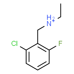 ChemSpider 2D Image | N-(2-Chloro-6-fluorobenzyl)ethanaminium | C9H12ClFN