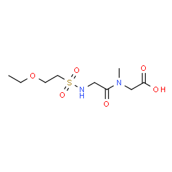 ChemSpider 2D Image | N-[(2-Ethoxyethyl)sulfonyl]glycyl-N-methylglycine | C9H18N2O6S