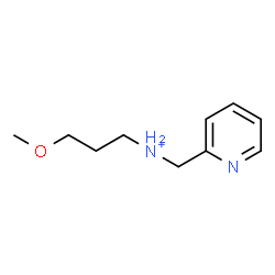ChemSpider 2D Image | 3-Methoxy-N-(2-pyridinylmethyl)-1-propanaminium | C10H17N2O