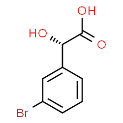 ChemSpider 2D Image | (2S)-(3-Bromophenyl)(hydroxy)acetic acid | C8H7BrO3