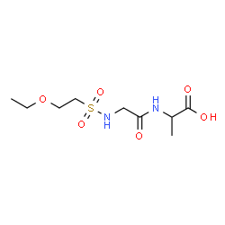 ChemSpider 2D Image | N-[(2-Ethoxyethyl)sulfonyl]glycylalanine | C9H18N2O6S