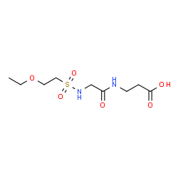 ChemSpider 2D Image | N-[(2-Ethoxyethyl)sulfonyl]glycyl-beta-alanine | C9H18N2O6S