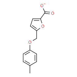 ChemSpider 2D Image | 5-[(4-Methylphenoxy)methyl]-2-furoate | C13H11O4