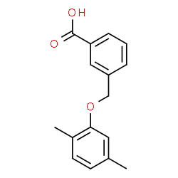 ChemSpider 2D Image | 3-(2,5-dimethylphenoxymethyl)benzoic acid | C16H16O3