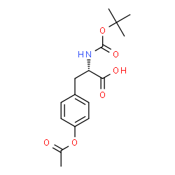 ChemSpider 2D Image | O-Acetyl-N-{[(2-methyl-2-propanyl)oxy]carbonyl}-L-tyrosine | C16H21NO6