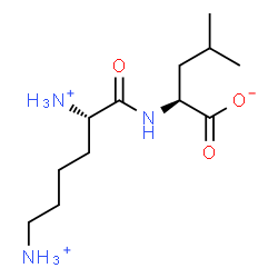 ChemSpider 2D Image | (2S)-2-{[(2S)-2,6-Diammoniohexanoyl]amino}-4-methylpentanoate | C12H26N3O3