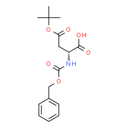 ChemSpider 2D Image | N-Cbz-D-aspartic Acid 4-(tert-Butyl) Ester | C16H21NO6