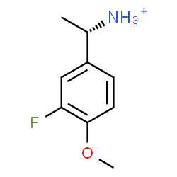 ChemSpider 2D Image | (1S)-1-(3-Fluoro-4-methoxyphenyl)ethanaminium | C9H13FNO