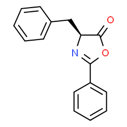 ChemSpider 2D Image | (4S)-4-Benzyl-2-phenyl-1,3-oxazol-5(4H)-one | C16H13NO2
