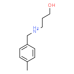 ChemSpider 2D Image | 3-Hydroxy-N-(4-methylbenzyl)-1-propanaminium | C11H18NO