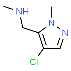 ChemSpider 2D Image | [(4-CHLORO-2-METHYLPYRAZOL-3-YL)METHYL](METHYL)AMINE | C6H10ClN3
