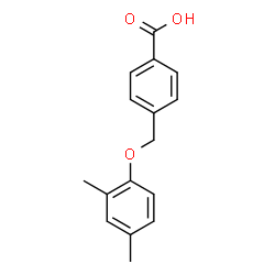 ChemSpider 2D Image | 4-(2,4-dimethylphenoxymethyl)benzoic acid | C16H16O3