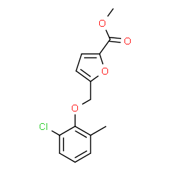 ChemSpider 2D Image | Methyl 5-[(2-chloro-6-methylphenoxy)methyl]-2-furoate | C14H13ClO4