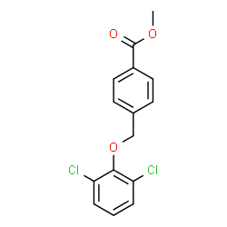 ChemSpider 2D Image | methyl 4-(2,6-dichlorophenoxymethyl)benzoate | C15H12Cl2O3