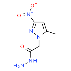 ChemSpider 2D Image | 2-(5-methyl-3-nitropyrazol-1-yl)acetohydrazide | C6H9N5O3