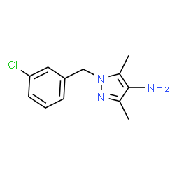 ChemSpider 2D Image | 1-(3-Chlorobenzyl)-3,5-dimethyl-1H-pyrazol-4-amine | C12H14ClN3