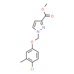 ChemSpider 2D Image | METHYL 1-(4-CHLORO-3-METHYLPHENOXYMETHYL)PYRAZOLE-3-CARBOXYLATE | C13H13ClN2O3