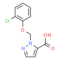 ChemSpider 2D Image | 2-(2-CHLOROPHENOXYMETHYL)PYRAZOLE-3-CARBOXYLIC ACID | C11H9ClN2O3