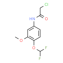 ChemSpider 2D Image | 2-Chloro-N-[4-(difluoromethoxy)-3-methoxyphenyl]acetamide | C10H10ClF2NO3
