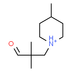 ChemSpider 2D Image | 1-(2,2-Dimethyl-3-oxopropyl)-4-methylpiperidinium | C11H22NO
