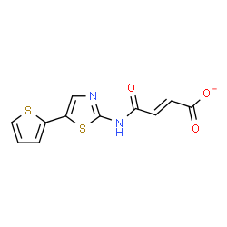ChemSpider 2D Image | (2E)-4-Oxo-4-{[5-(2-thienyl)-1,3-thiazol-2-yl]amino}-2-butenoate | C11H7N2O3S2