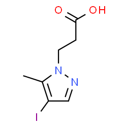 ChemSpider 2D Image | 4-Iodo-5-methyl-1H-pyrazole-1-propanoic acid | C7H9IN2O2