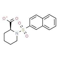ChemSpider 2D Image | (2S)-1-(2-Naphthylsulfonyl)-2-piperidinecarboxylate | C16H16NO4S