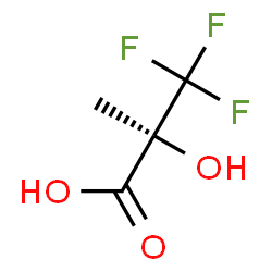 ChemSpider 2D Image | (S)-3,3,3-Trifluoro-2-hydroxy-2-methylpropionic acid | C4H5F3O3