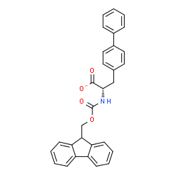 ChemSpider 2D Image | (2S)-3-(4-Biphenylyl)-2-{[(9H-fluoren-9-ylmethoxy)carbonyl]amino}propanoate | C30H24NO4