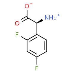 ChemSpider 2D Image | (2S)-Ammonio(2,4-difluorophenyl)acetate | C8H7F2NO2