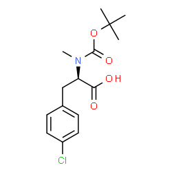 ChemSpider 2D Image | 4-Chloro-N-methyl-N-{[(2-methyl-2-propanyl)oxy]carbonyl}-D-phenylalanine | C15H20ClNO4