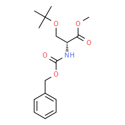 ChemSpider 2D Image | Methyl N-[(benzyloxy)carbonyl]-O-(2-methyl-2-propanyl)-D-serinate | C16H23NO5