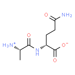 ChemSpider 2D Image | (2R)-5-Amino-2-{[(2S)-2-ammoniopropanoyl]amino}-5-oxopentanoate | C8H15N3O4