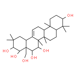 ChemSpider 2D Image | Olean-12-ene-3,15,16,21,22,28-hexol  | C30H50O6
