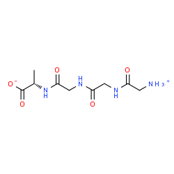 ChemSpider 2D Image | N-(Ammonioacetyl)glycyl-N-[(1S)-1-carboxylatoethyl]glycinamide | C9H16N4O5