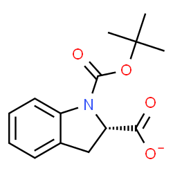ChemSpider 2D Image | (2S)-1-{[(2-Methyl-2-propanyl)oxy]carbonyl}-2-indolinecarboxylate | C14H16NO4