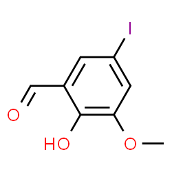 ChemSpider 2D Image | 2-Hydroxy-5-iodo-3-methoxybenzaldehyde | C8H7IO3